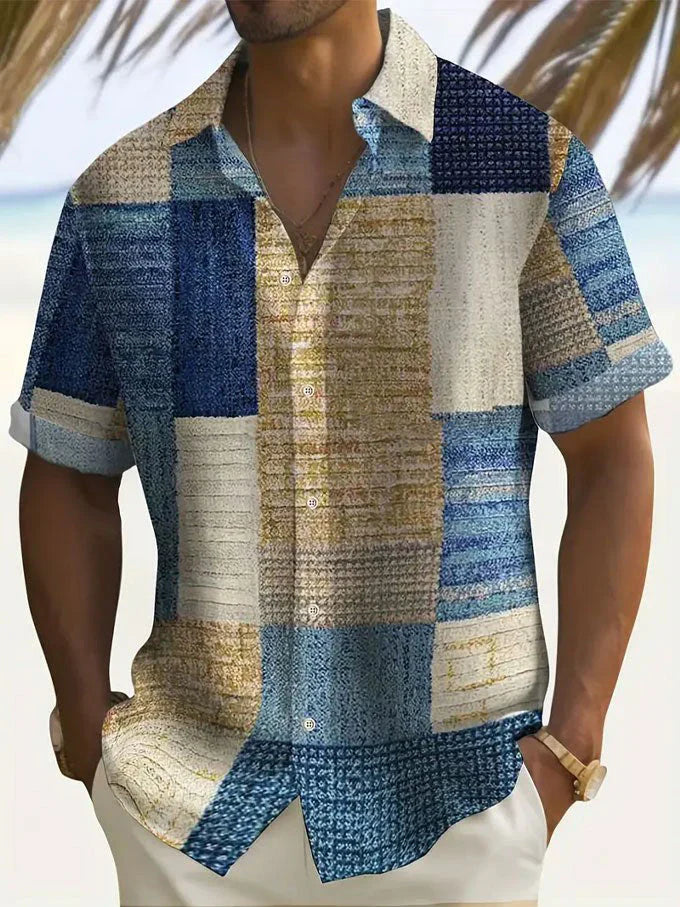 Chemise élégante en patchwork