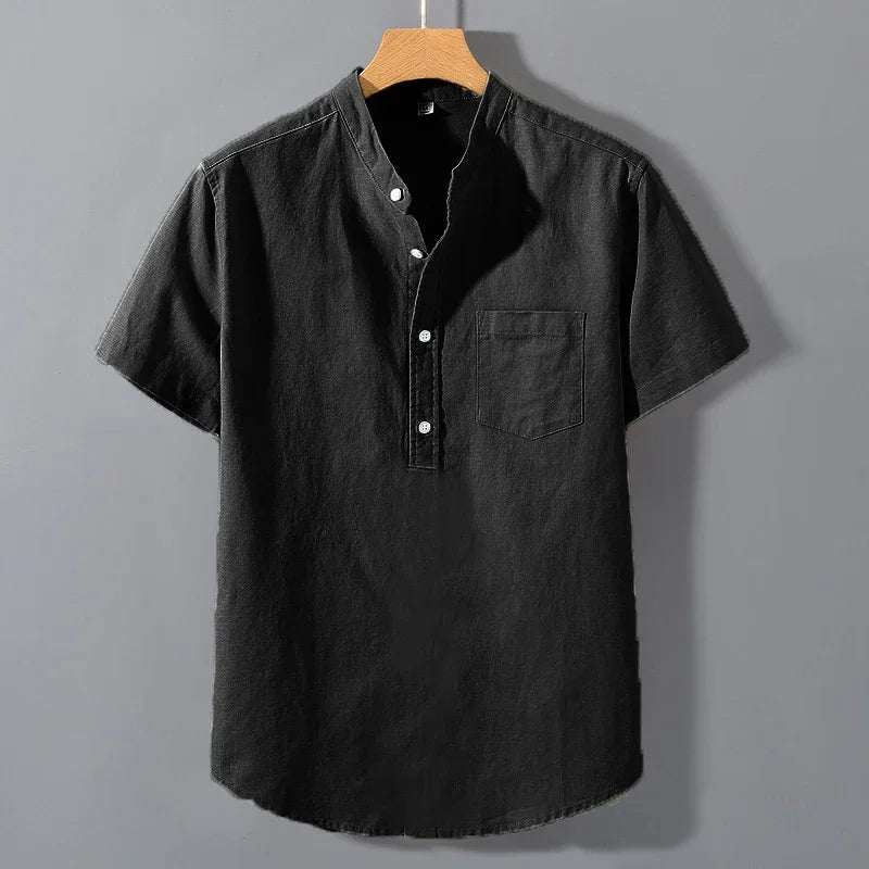 Chemise en coton à manches courtes