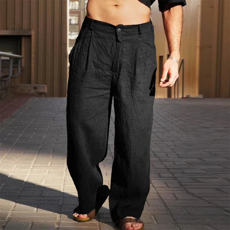 Pantalon de lin décontracté