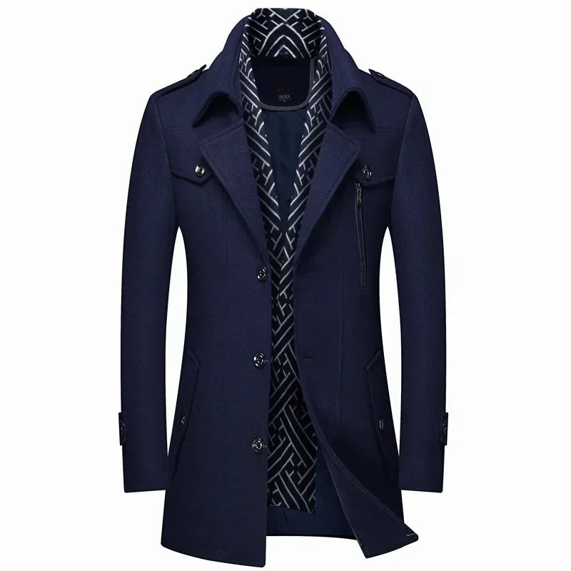 Élégant manteau en laine