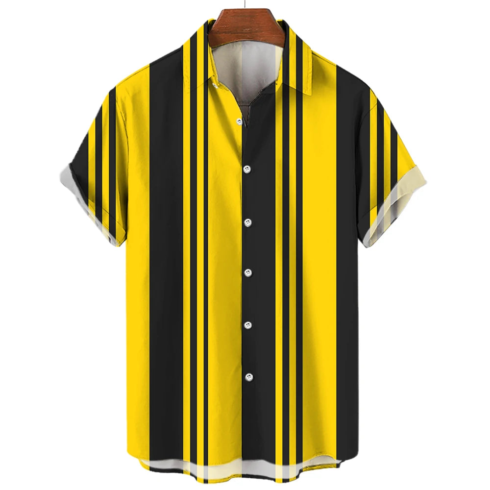 Chemise d'été rayée à manches courtes