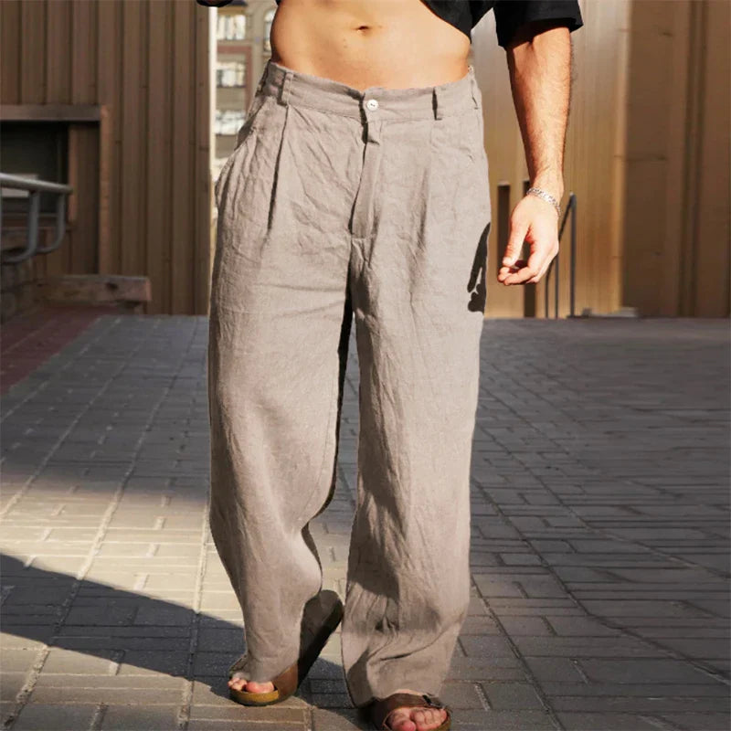 Pantalon de lin décontracté