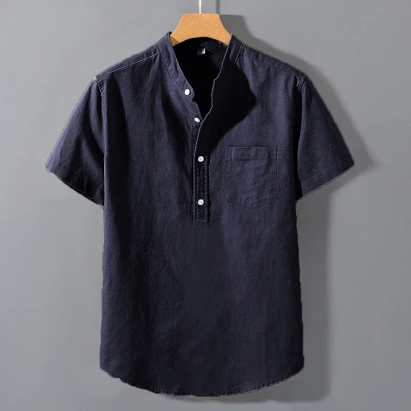 Chemise en coton à manches courtes