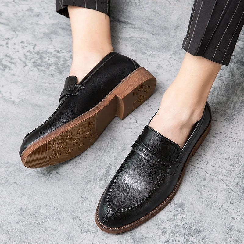 Mocassins habillés en cuir
