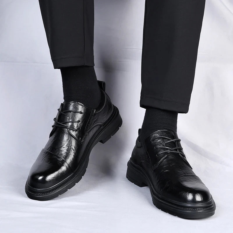 Chaussures élégantes en cuir de style britannique