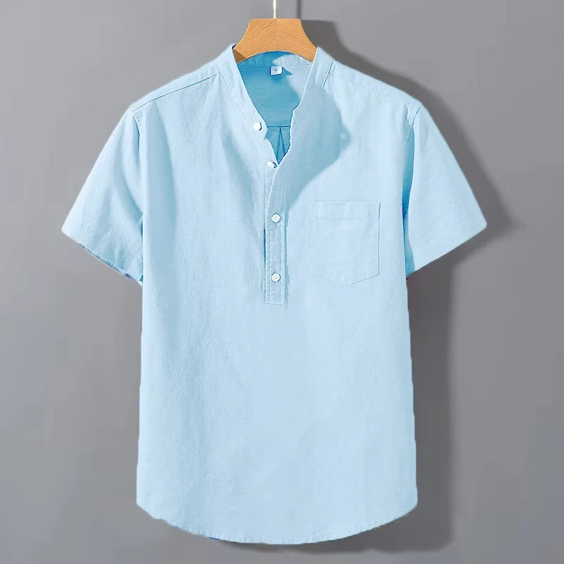 Chemise en coton à manches courtes