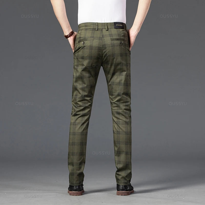 Pantalon à carreaux élégant