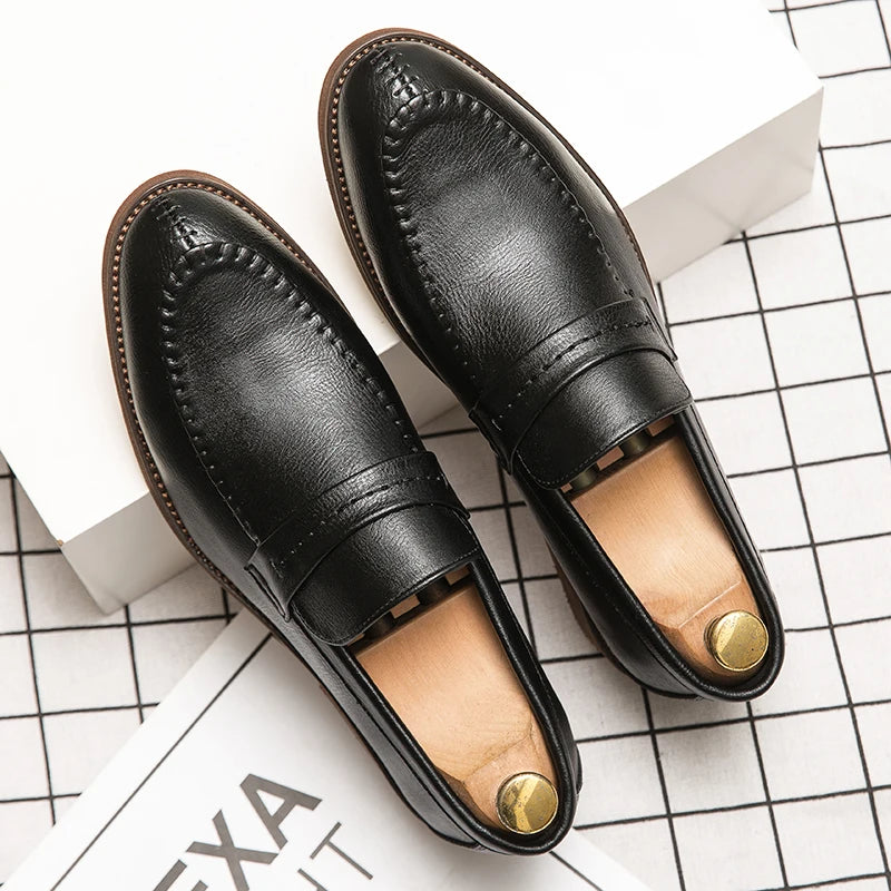 Mocassins habillés en cuir