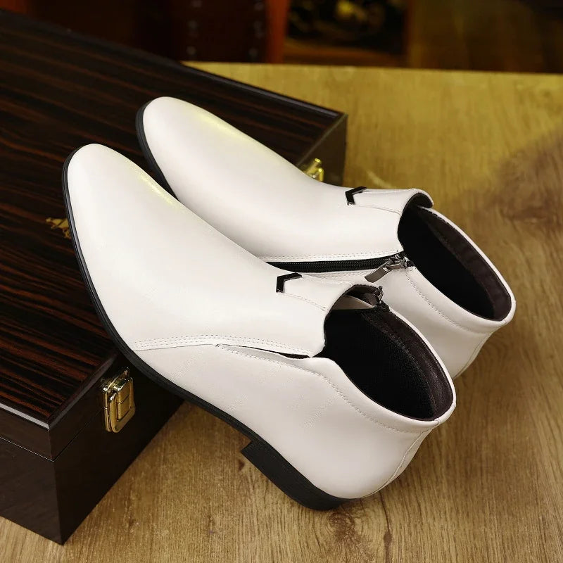 Beckett - Bottes en cuir avec fermeture éclair