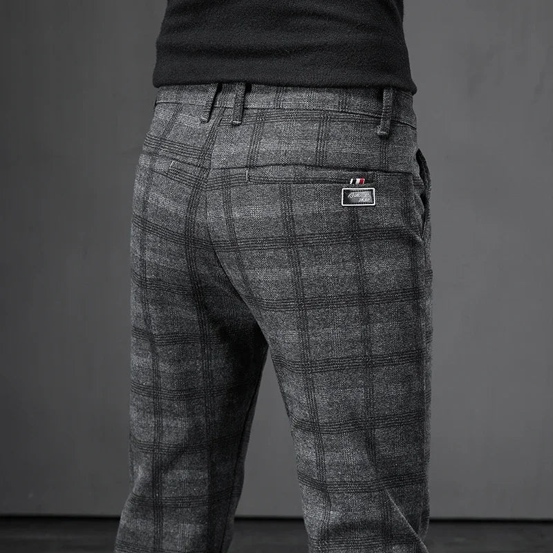 Pantalon décontracté à carreaux
