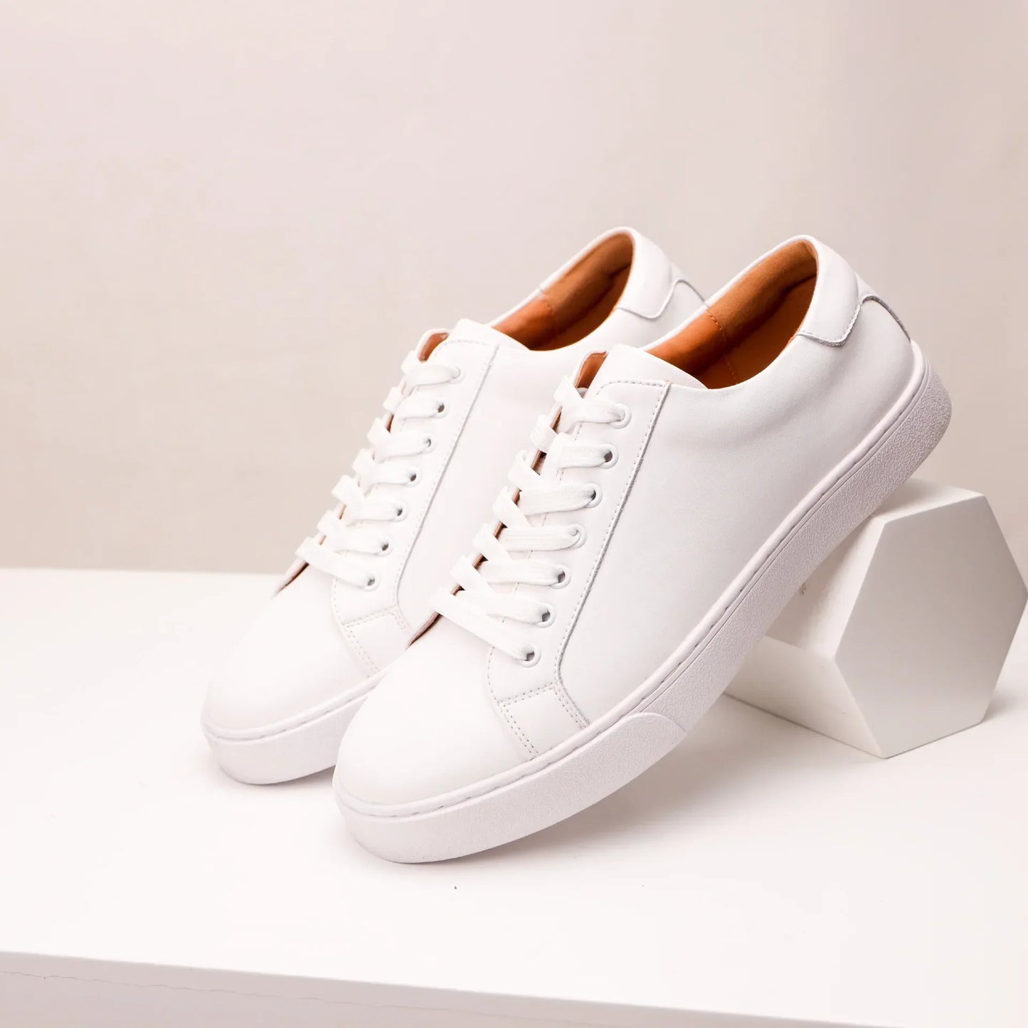 Baskets en cuir véritable