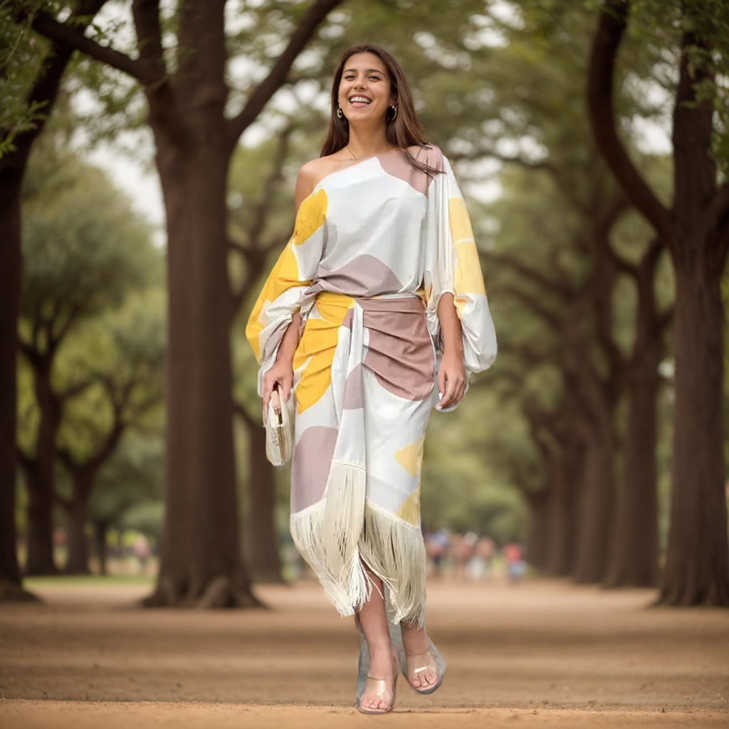 Robe élégante et colorée