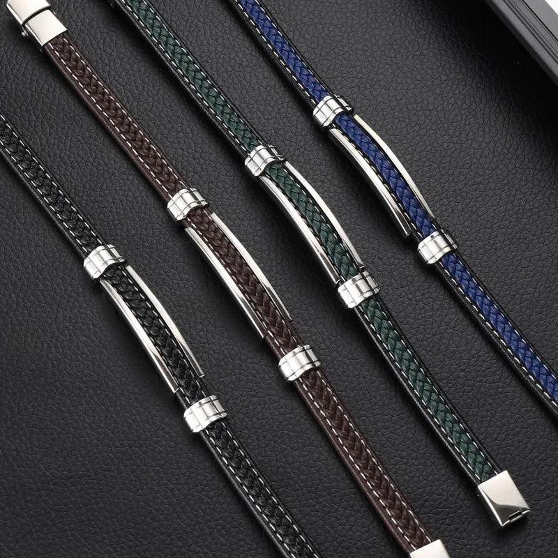 Bracelet élégant en acier inoxydable pour hommes