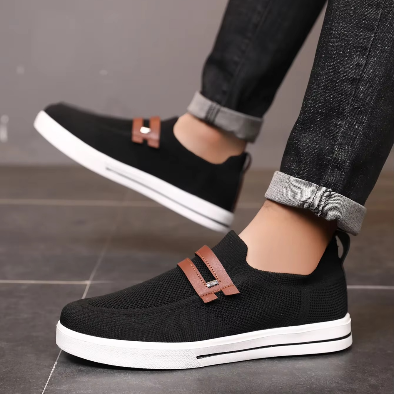 Chaussures à tricot pneumatique