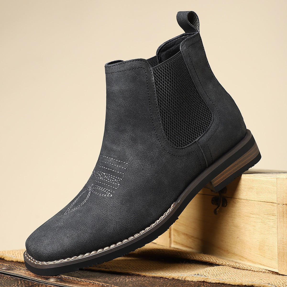 Bottes élégantes en cuir pour hommes