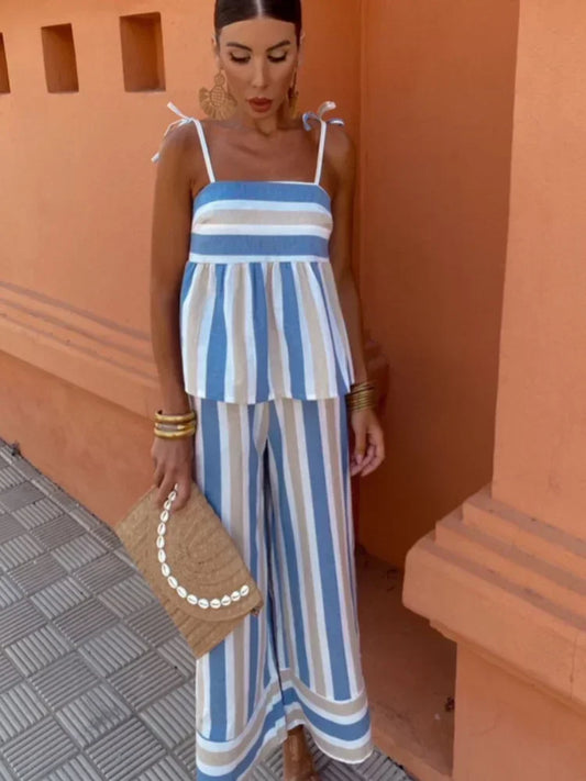 Lila - Ensemble pantalon imprimé Summer Ooutfit