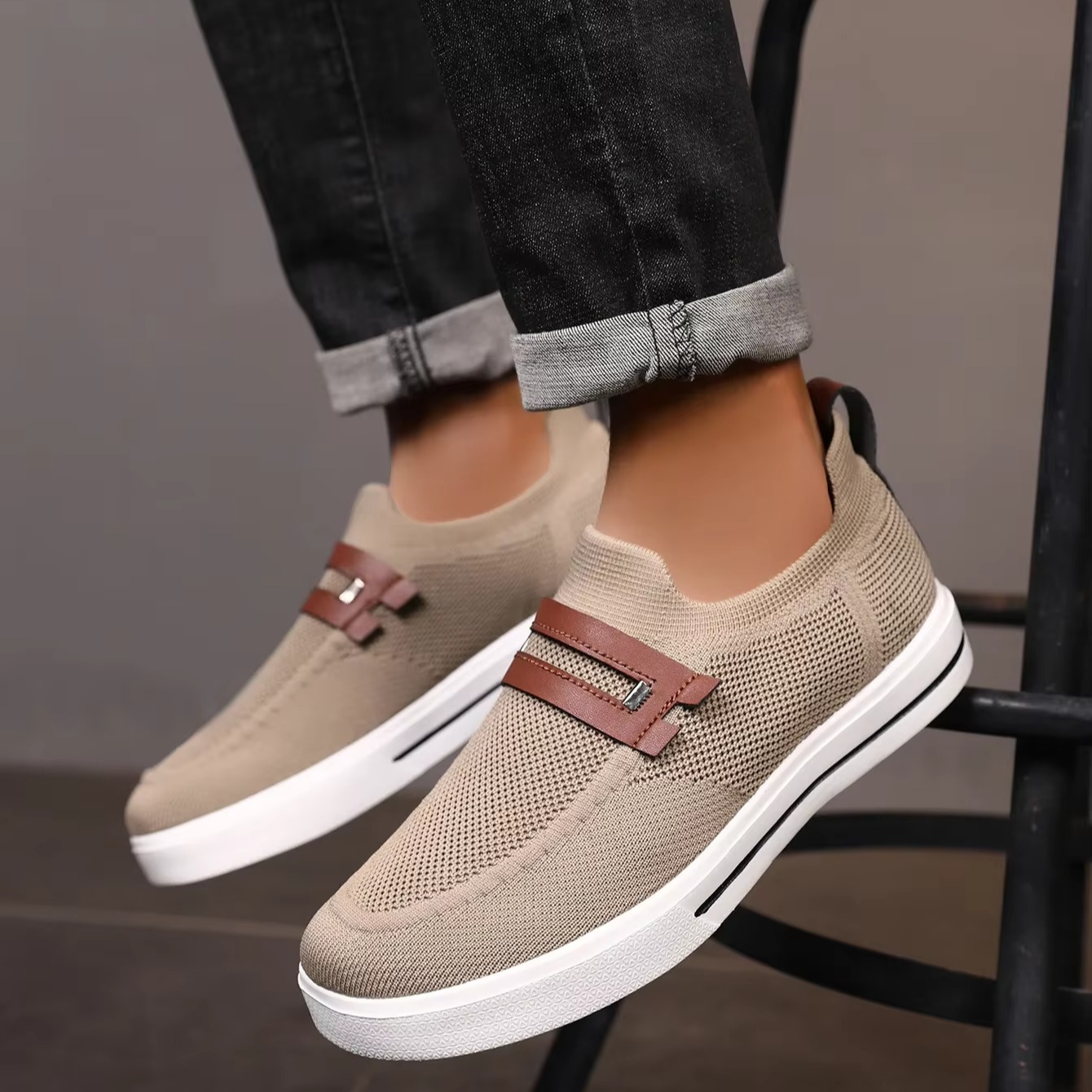 Chaussures à tricot pneumatique
