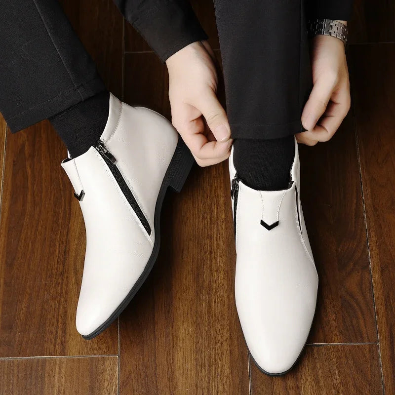 Beckett - Bottes en cuir avec fermeture éclair