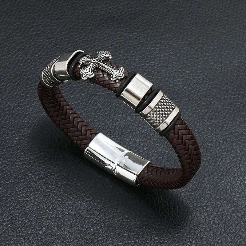 Symbole musical Bracelet en cuir pour homme