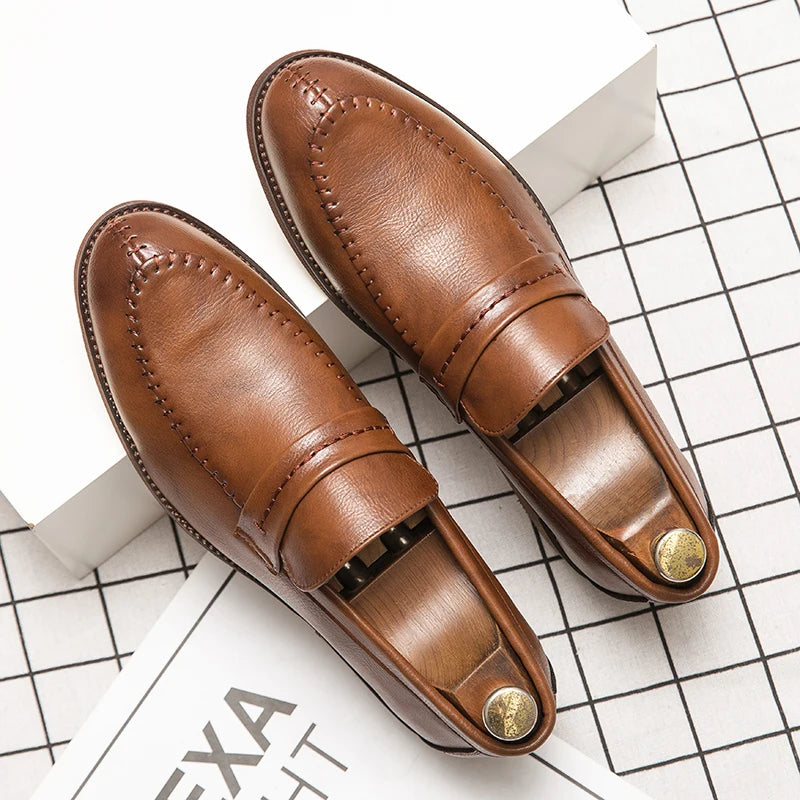 Mocassins habillés en cuir