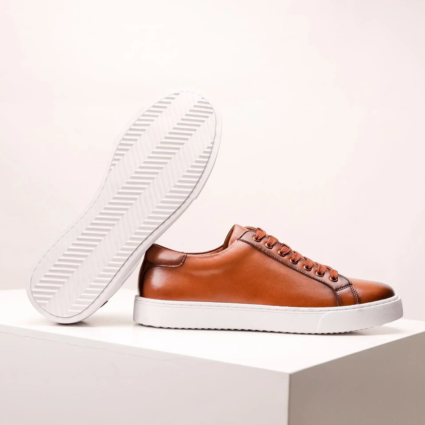 Baskets en cuir véritable
