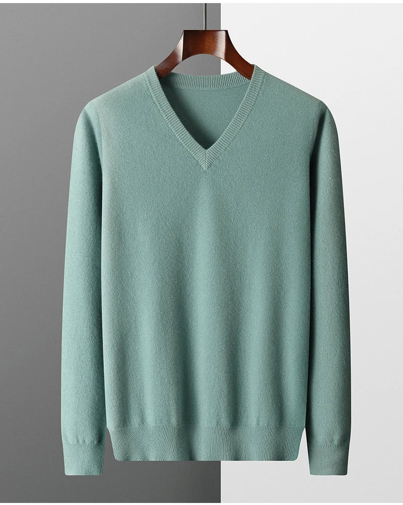 Pull en laine à col en V