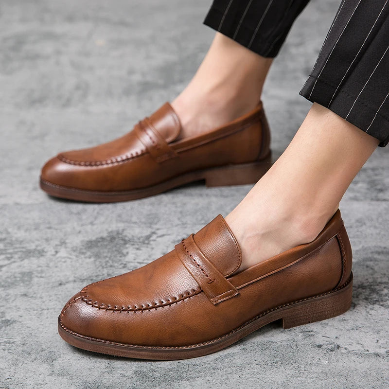Mocassins habillés en cuir