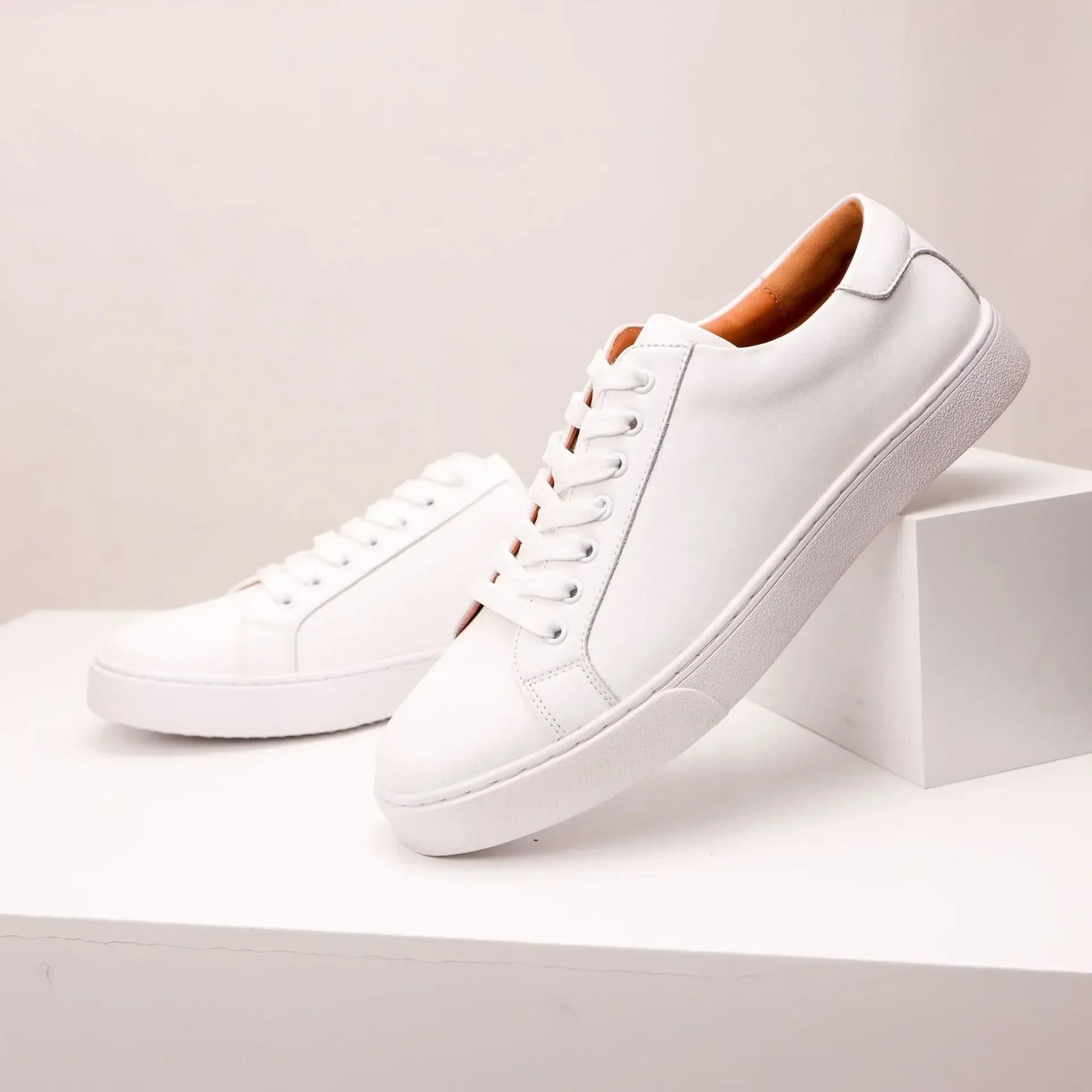 Baskets en cuir véritable