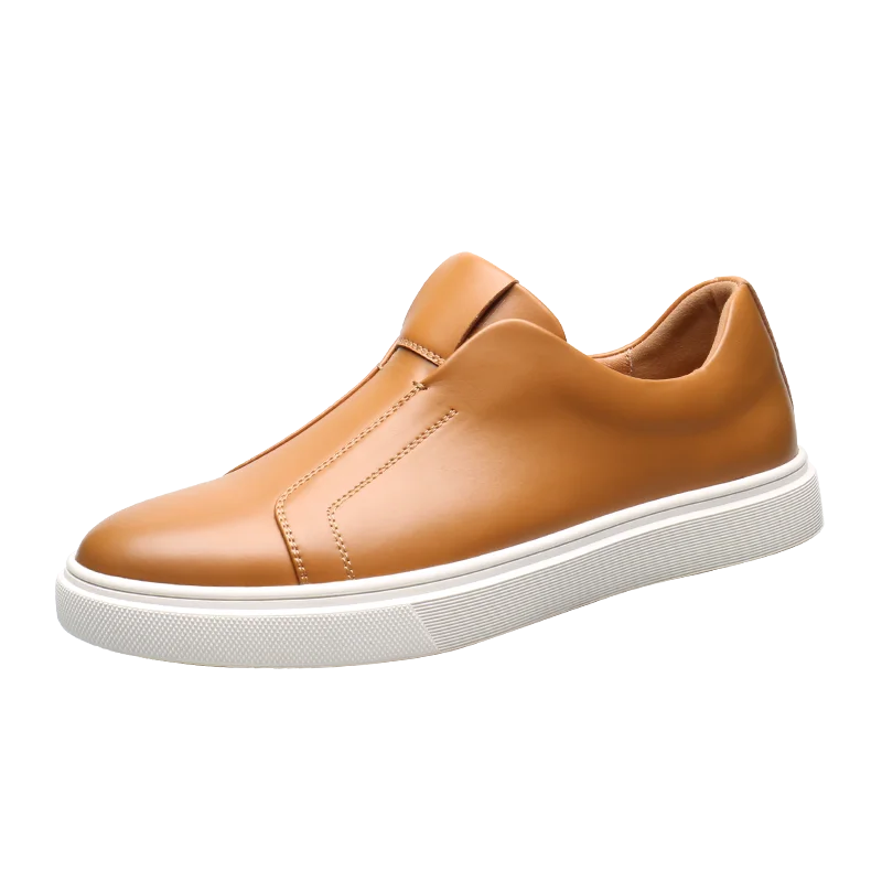Chaussures décontractées en cuir à enfiler