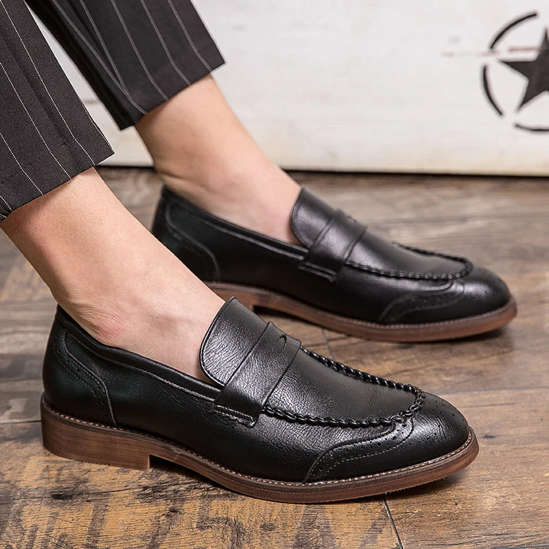 Mocassins en cuir chic