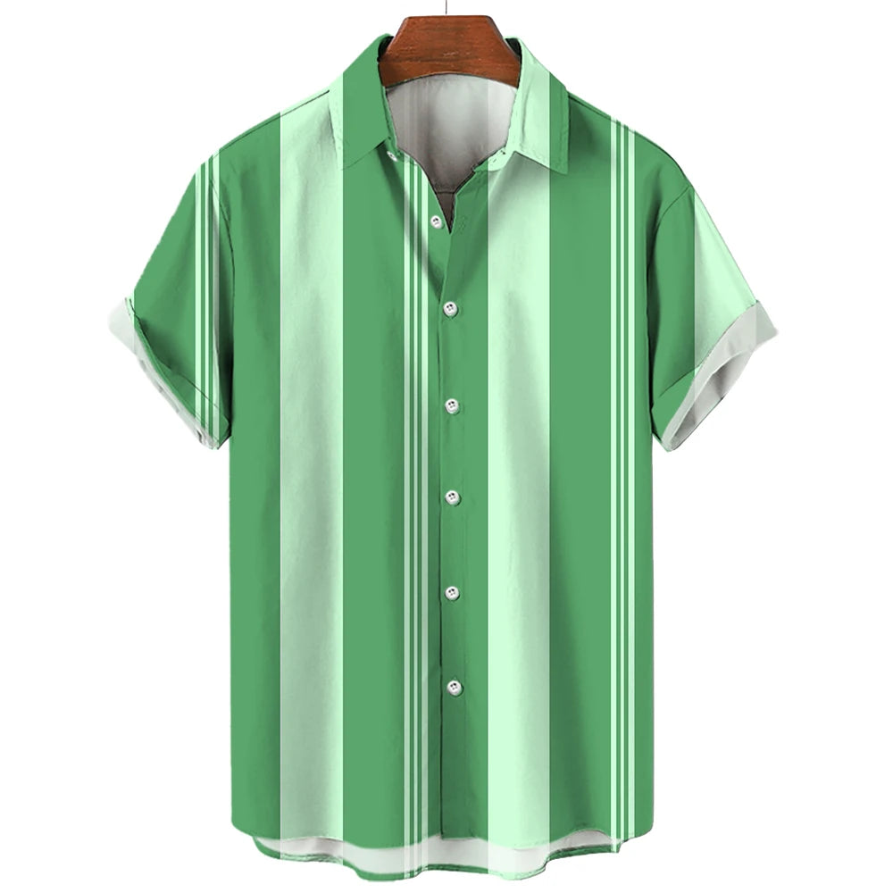 Chemise d'été rayée à manches courtes