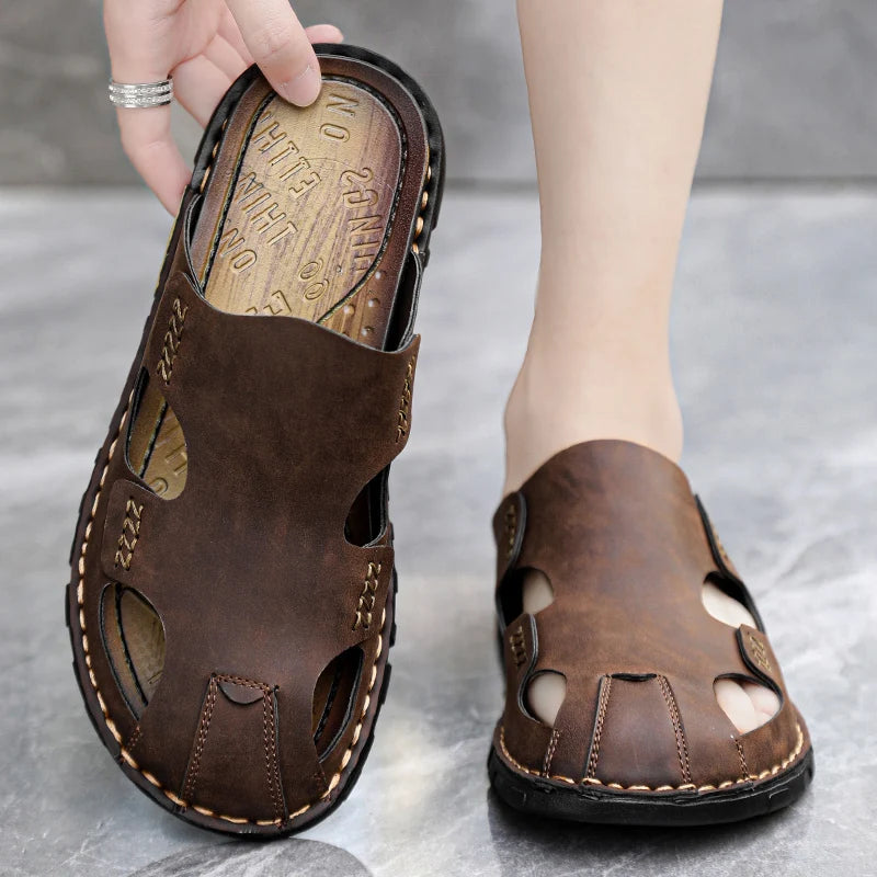Sandales en cuir