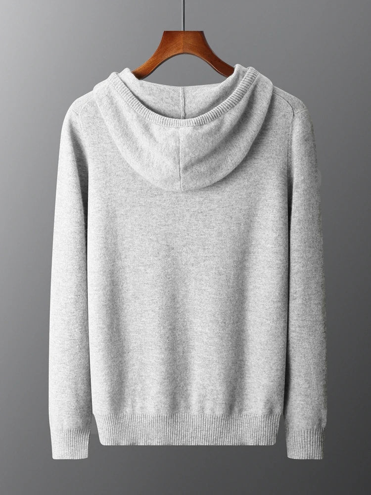 Pull à capuche en laine mérinos Sirlus