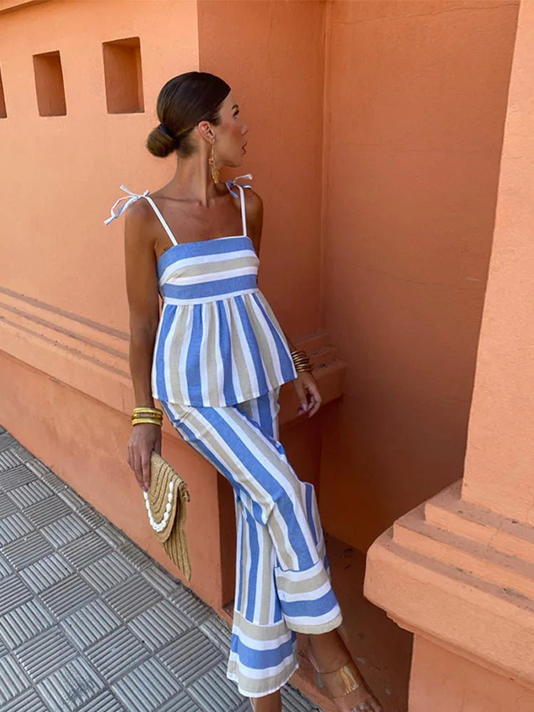 Lila - Ensemble pantalon imprimé Summer Ooutfit