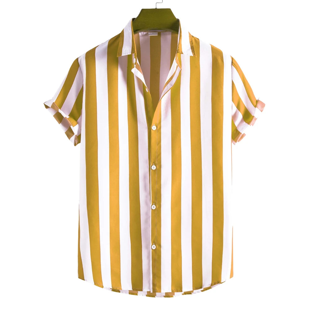 Chemise d'été rayée à manches courtes