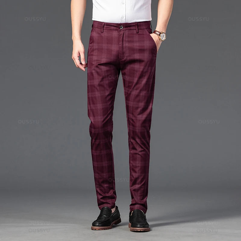 Pantalon à carreaux élégant