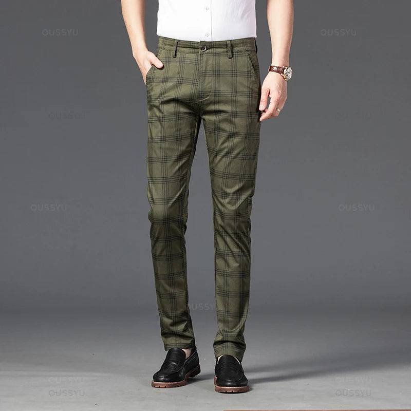 Pantalon à carreaux élégant