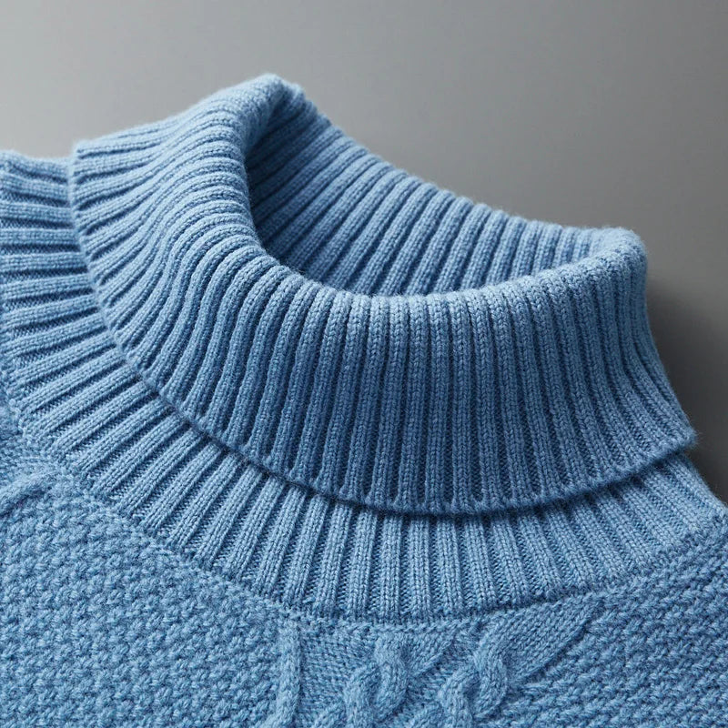 Col roulé en cachemire à motifs