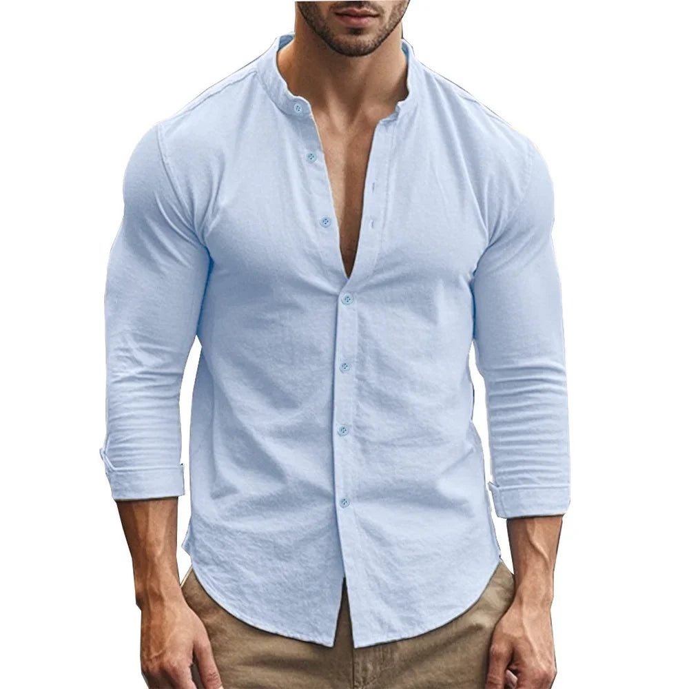 Chemise d'été décontractée en coton et lin