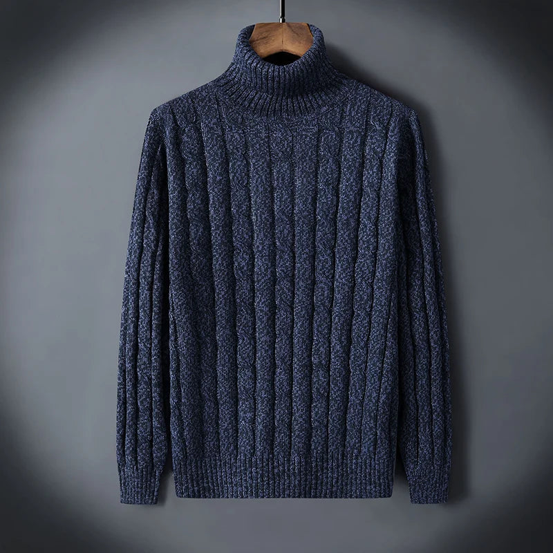 Pull à col roulé en laine chic