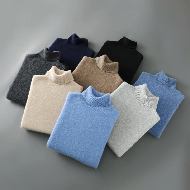 Col roulé élégant en laine