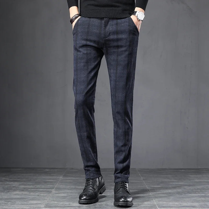 Pantalon décontracté à carreaux