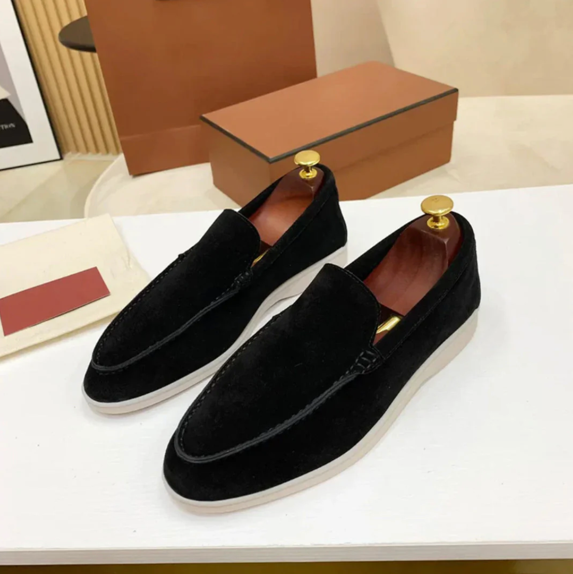 Mocassins classiques en daim