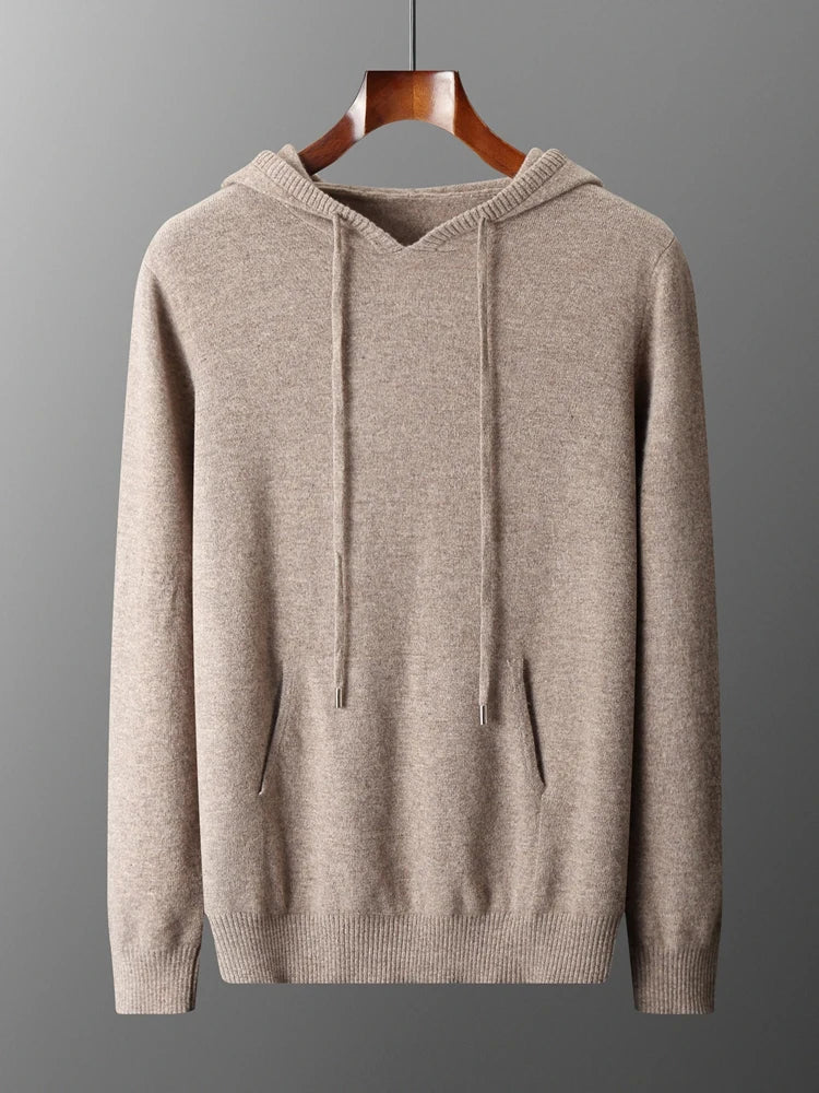 Pull à capuche en laine mérinos Sirlus