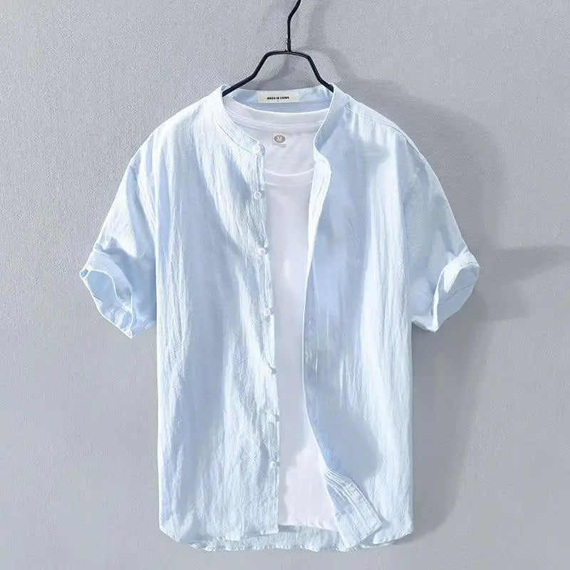Chemise d'été en coton et lin