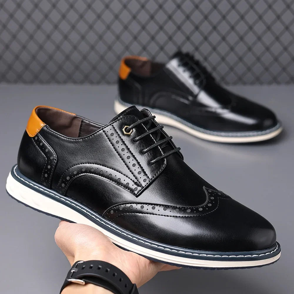 Élégantes chaussures Oxford en cuir