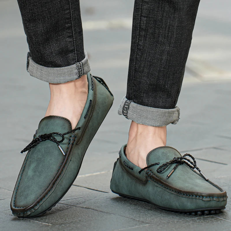 Mocassins en daim faits à la main