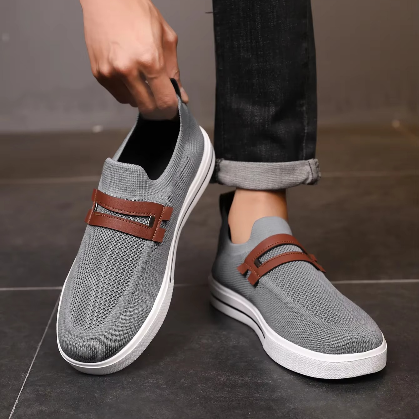 Chaussures à tricot pneumatique