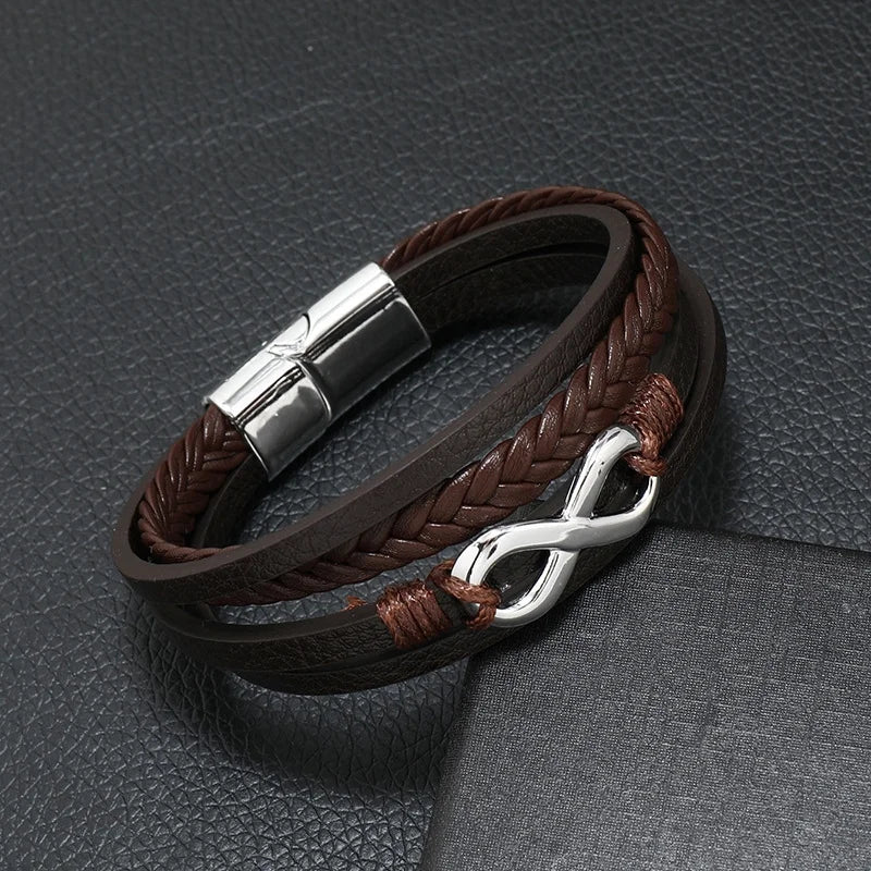 Symbole musical Bracelet en cuir pour homme