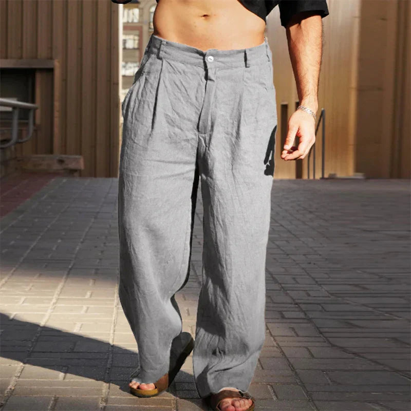 Pantalon de lin décontracté